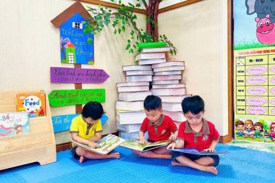 TRƯỜNG MẦM NON TRUNG SƠN SÔI NỔI CÁC HOẠT ĐỘNG HƯỞNG ỨNG NGÀY SÁCH VÀ VĂN HÓA ĐỌC VIỆT NAM 21/4