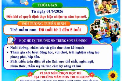 Thông báo tuyển sinh hè